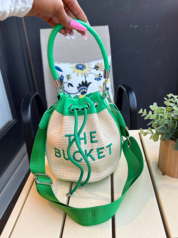Straw Bucket Bag - Bold Muse Co