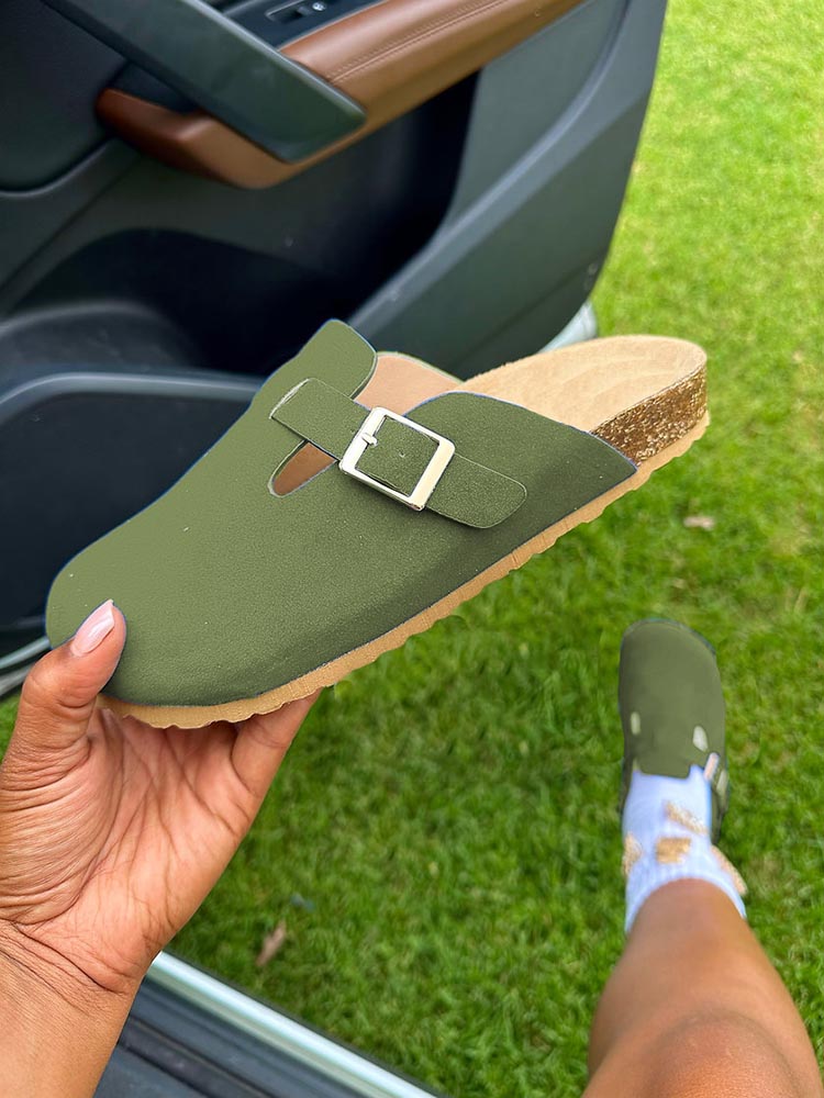 Suede Slip-On Sandals - Bold Muse Co