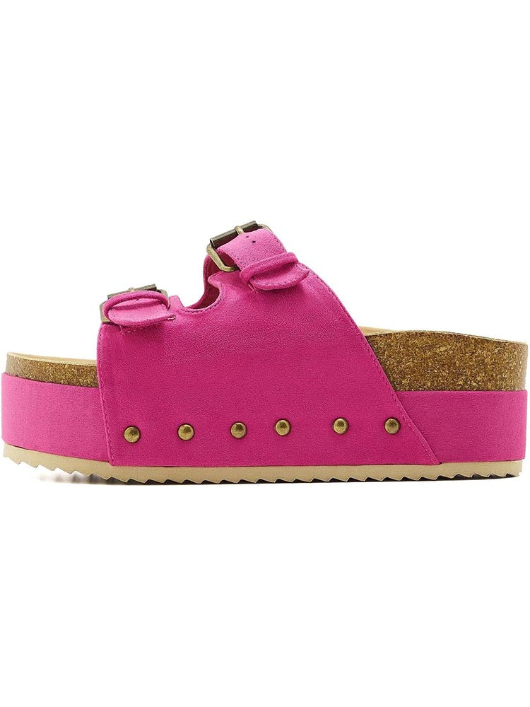 Double Buckle Strap Platform Sandals - Bold Muse Co