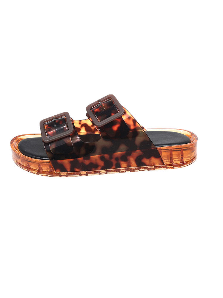 Jelly Double Buckle Sandals