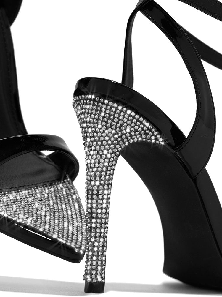 Rhinestone Pointed Toe Heels - Bold Muse Co