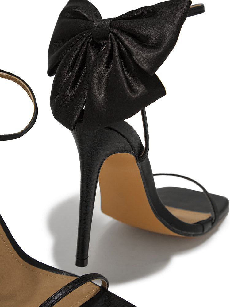 Fairytale Ankle Strap Bow Decor Heel - Bold Muse Co