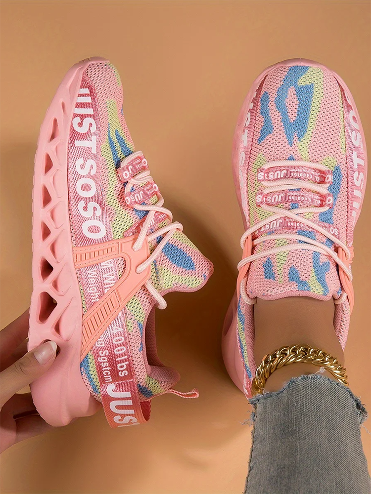 Letter Knit Sneakers - Bold Muse Co