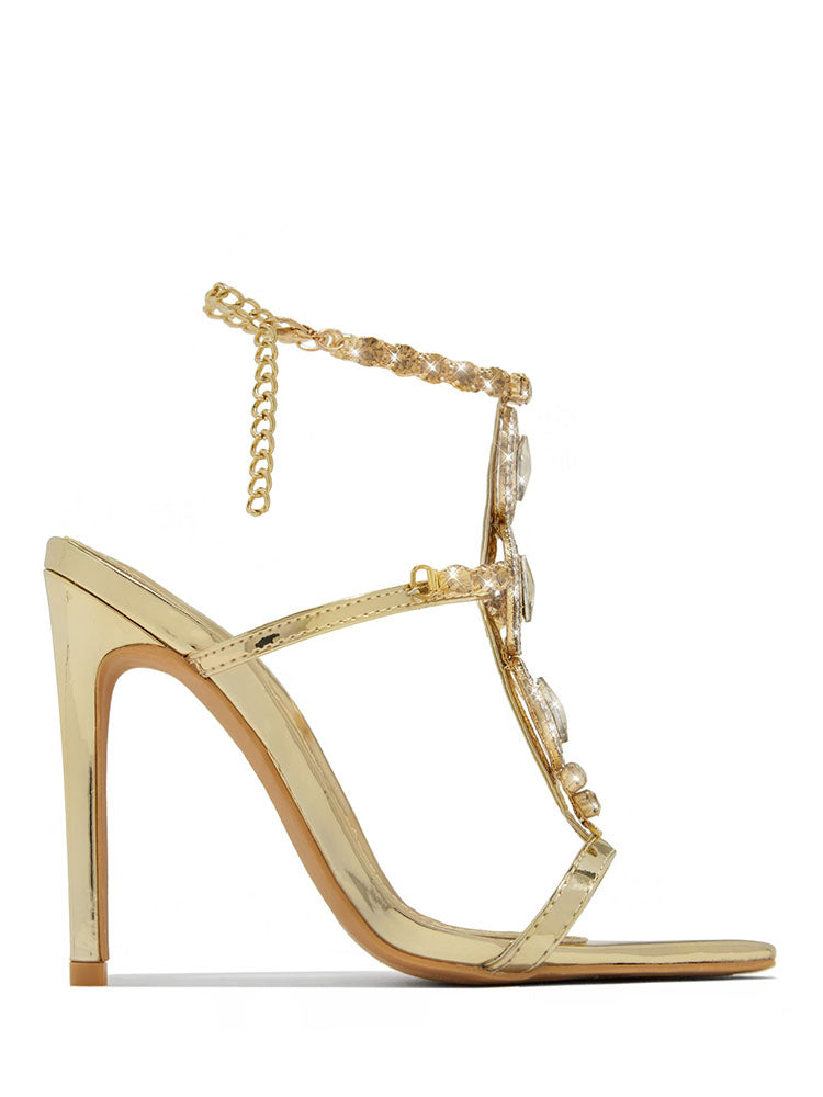 Crystal Pointed Toe Heels - Bold Muse Co