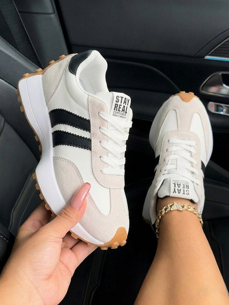 Classic Contrast Platform Sneakers
