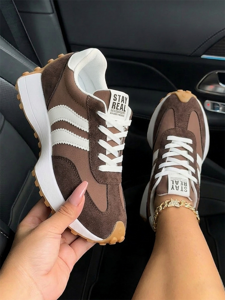Classic Contrast Platform Sneakers