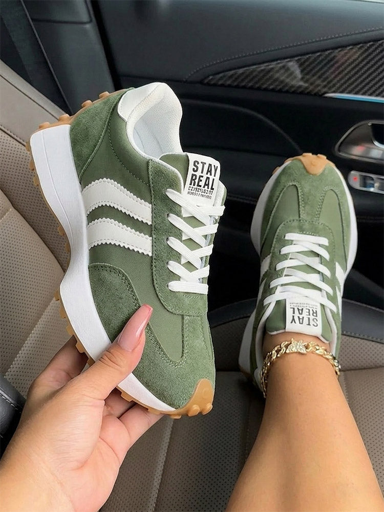 Classic Contrast Platform Sneakers
