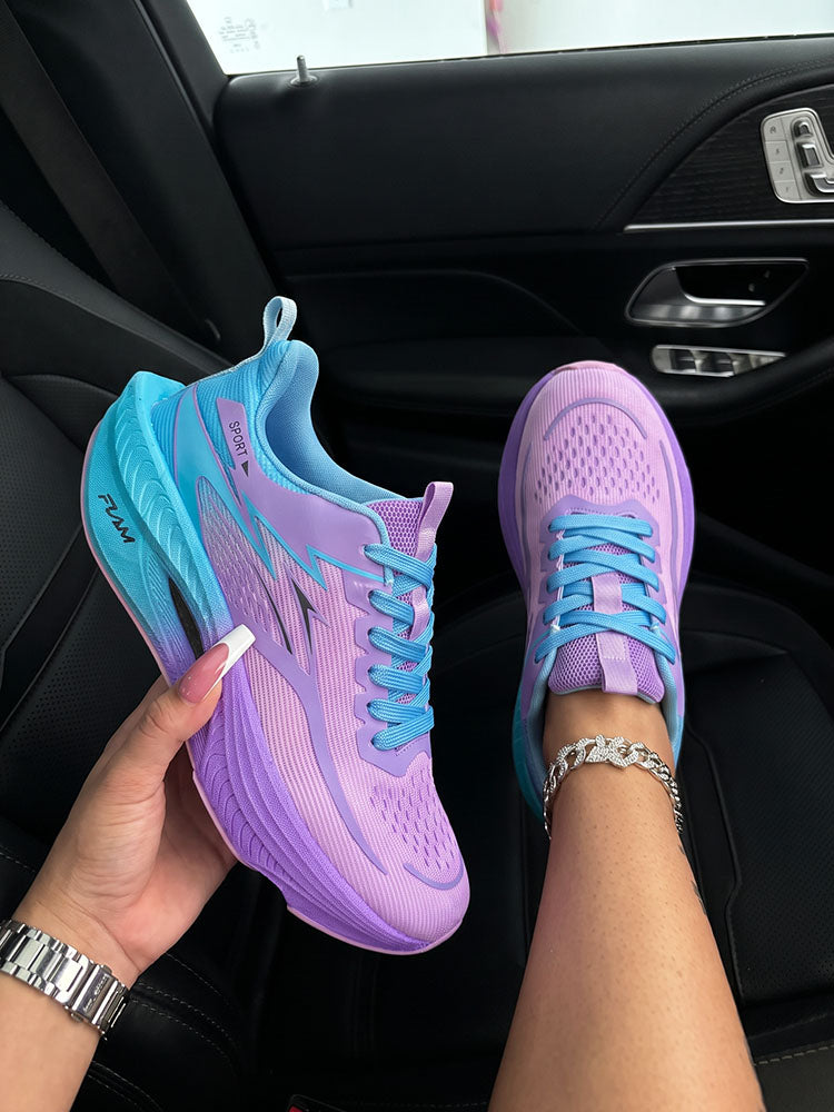 Gradient Thick Sole Athletic Sneakers