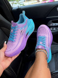 Gradient Thick Sole Athletic Sneakers