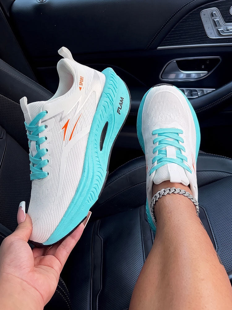 Gradient Thick Sole Athletic Sneakers
