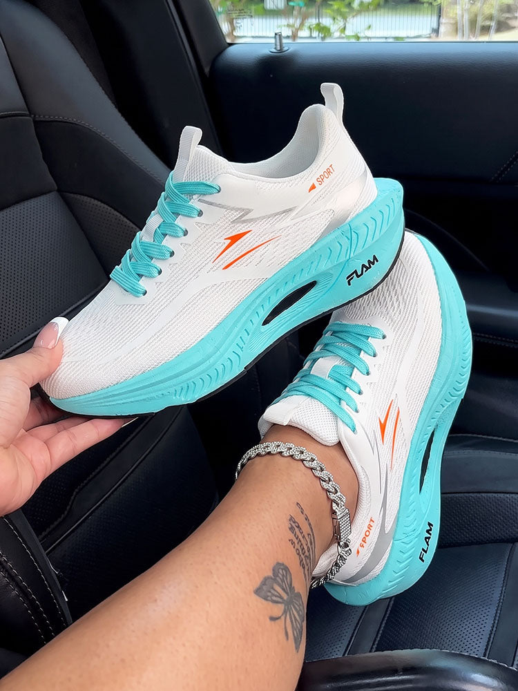 Gradient Thick Sole Athletic Sneakers
