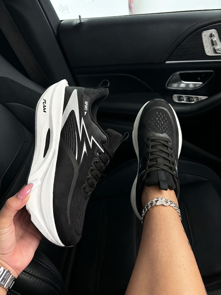 Gradient Thick Sole Athletic Sneakers