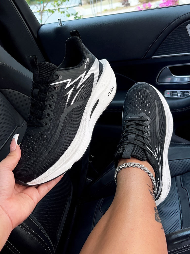 Gradient Thick Sole Athletic Sneakers