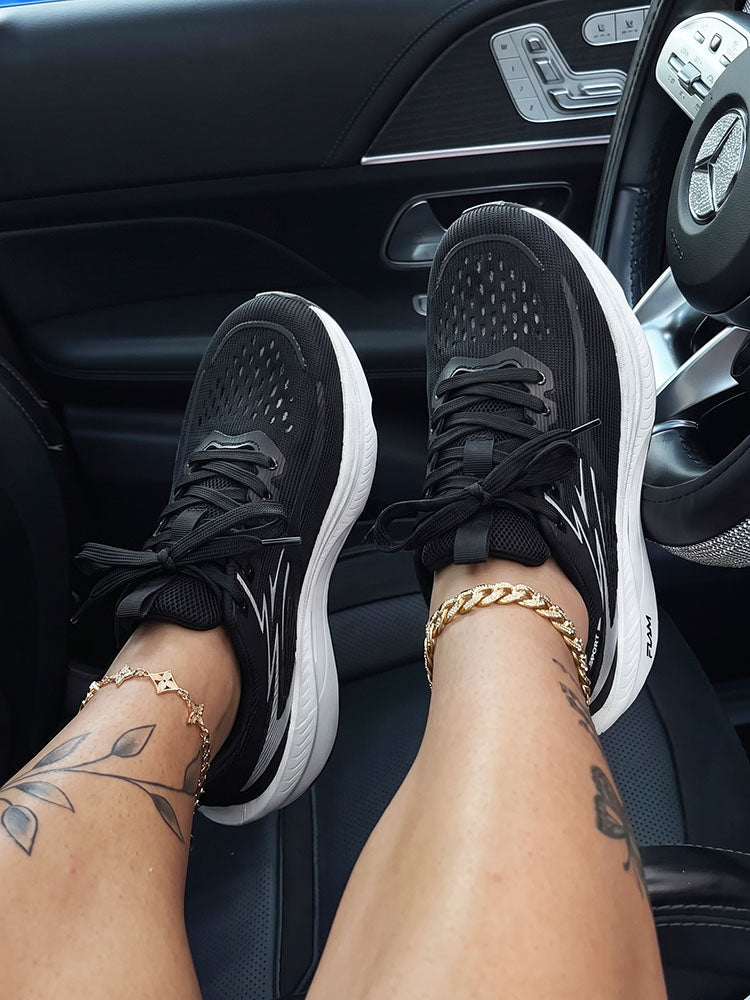Gradient Thick Sole Athletic Sneakers