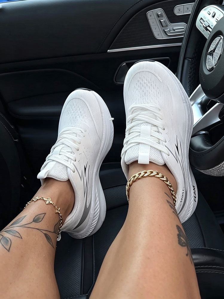 Gradient Thick Sole Athletic Sneakers
