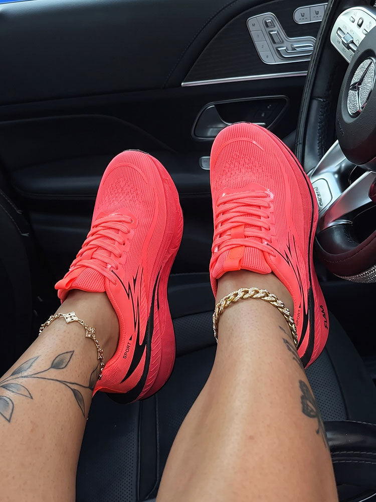 Gradient Thick Sole Athletic Sneakers