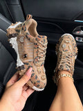 Sparkling Rhinestone Platform Sneakers