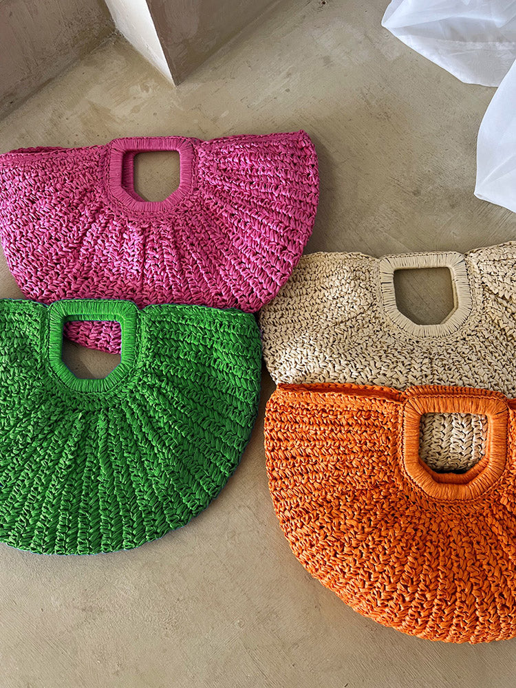 Beach Vibe Straw Bag & Hat - Bold Muse Co