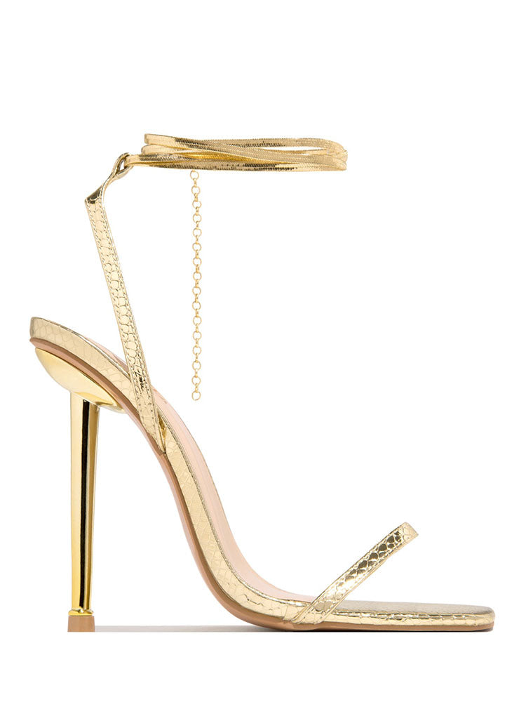 Square Toe Ankle Strap Sandals - Bold Muse Co