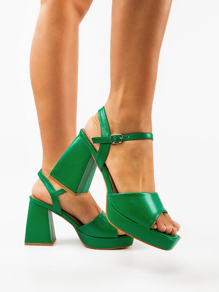 Leather Chunky Heel Sandals - Bold Muse Co