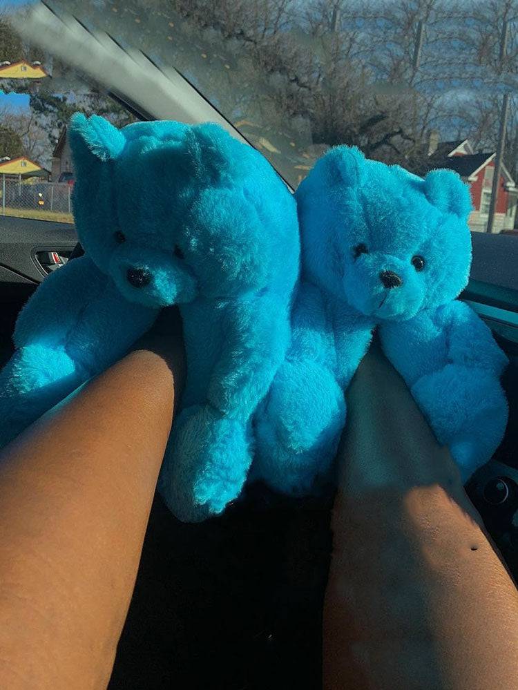 Fluffy Teddy Bear Slippers - Bold Muse Co