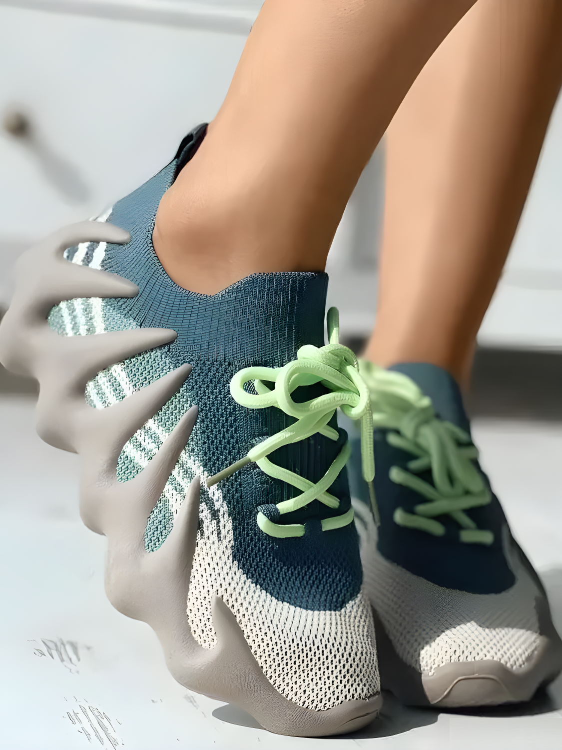 Lace-up Knit Breathable Sneakers - Bold Muse Co