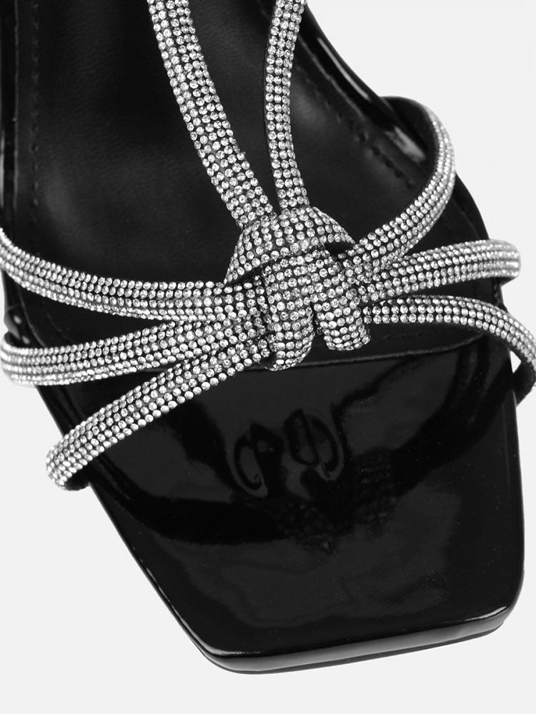 Rhinestone Knot Heels - Bold Muse Co