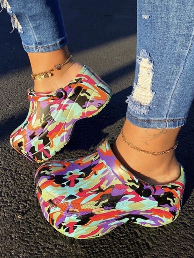 Casual Thick Sole Hole Sandals - Bold Muse Co