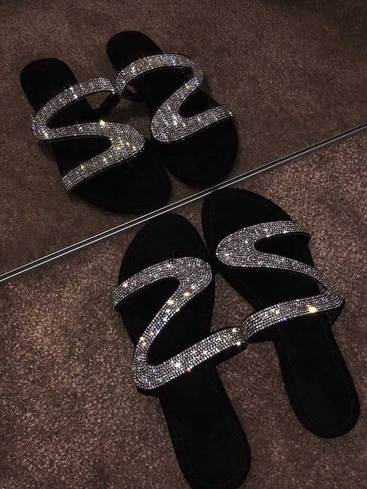 Sweet Hot Drill Sequined Slipper - Bold Muse Co
